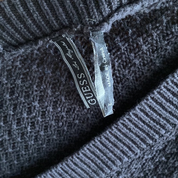 Faded Black Guess V Sweater - Picture 4 of 6
